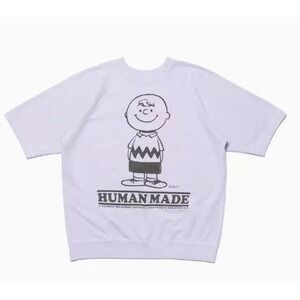 NWT Human Made x Peanuts S/S Sweatshirt Purple XL HM25CS050 Japan SS23 NIGO